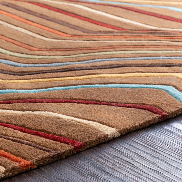 Surya Forum Fm-7007 8' X 8' Hand Tufted Wool Rug - Modern Decor, Medium Pile, Affordable Luxury, India Made Brown Wool Fm7155-810kdny