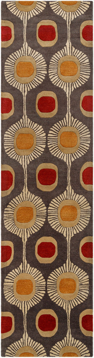 Livabliss Forum Hand Tufted Wool Area Rug High Low Pile Texture for Living Dining Spaces Dark Brown, Tan 3' x 12' FM7170-312