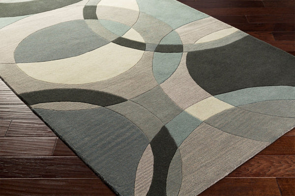 Livabliss Forum Hand Tufted Wool Area Rug with High Low Pile for Large Living Rooms Taupe, Deep Tea 6' x 6' Round FM7193-6RD