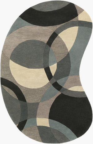 Livabliss Forum Hand Tufted Wool Area Rug with High Low Pile for Large Living Rooms Taupe, Deep Tea 6' x 9' Specialty FM7193-69KDNY