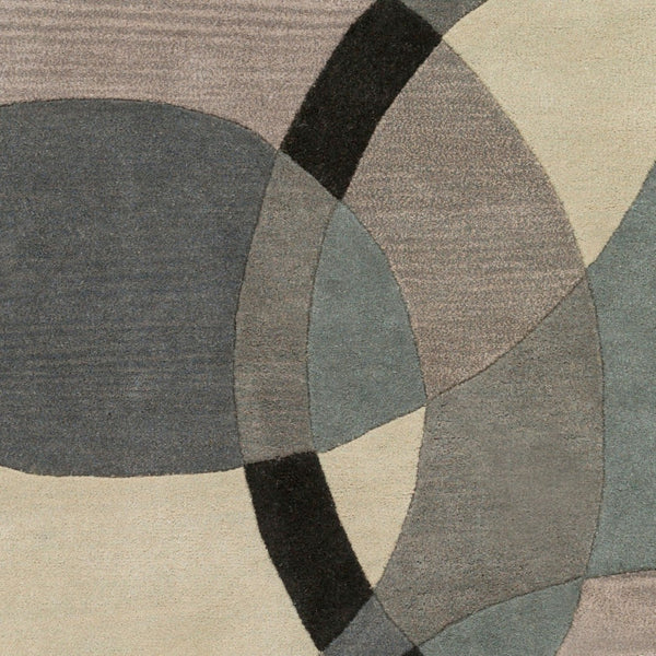Livabliss Forum Hand Tufted Wool Area Rug with High Low Pile for Large Living Rooms Taupe, Deep Tea 6' x 6' Round FM7193-6RD