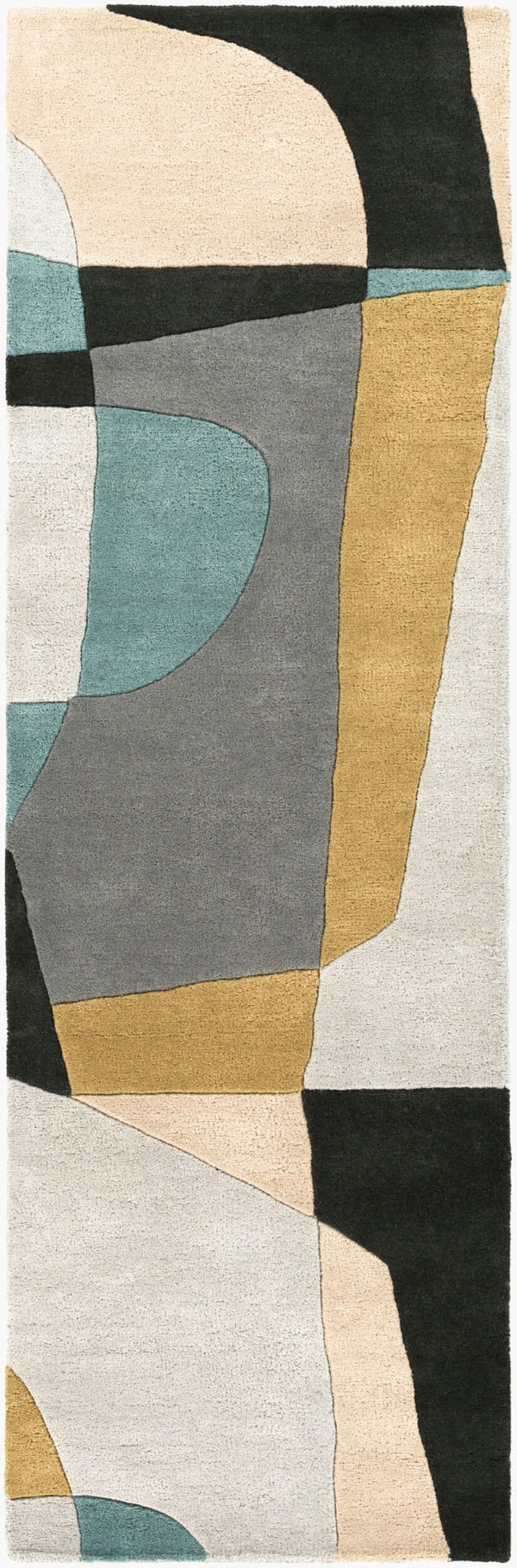 Livabliss Forum Hand Tufted Wool Area Rug with High Low Texture for Modern Living Spaces Olive, Dusty Sa 2'6" x 8' FM7194-268