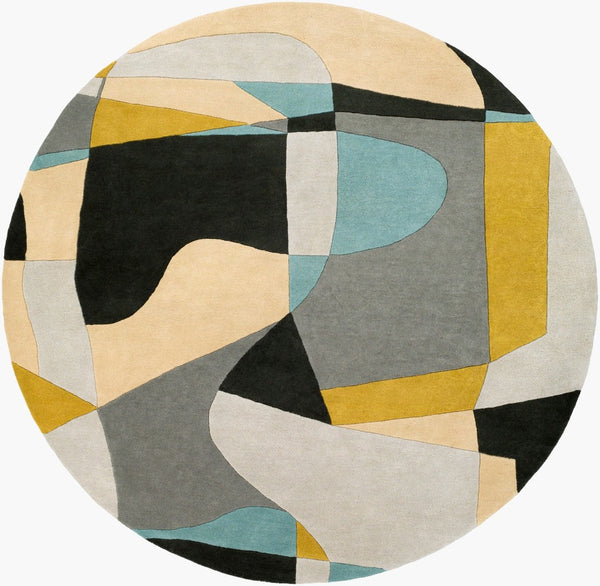 Livabliss Forum Hand Tufted Wool Area Rug with High Low Texture for Modern Living Spaces Olive, Dusty Sa 4' x 4' Round FM7194-4RD