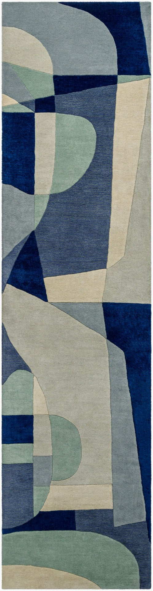 Livabliss Forum Fm-7195 Hand Tufted Wool Area Rug High Low Pile for Large Living Rooms Dusty Sage, Nav 3' x 12' FM7195-312