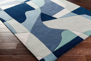 Livabliss Forum Fm-7195 Hand Tufted Wool Area Rug High Low Pile for Large Living Rooms Dusty Sage, Nav 3' x 12' FM7195-312