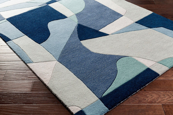 Livabliss Forum Fm-7195 Hand Tufted Wool Area Rug High Low Pile for Large Living Rooms Dusty Sage, Nav 3' x 12' FM7195-312