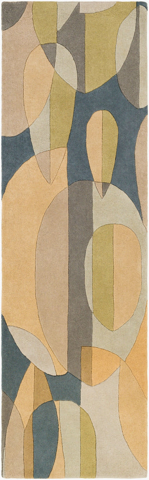 Surya Forum Fm-7007 8' X 8' Hand Tufted Wool Rug - Modern Decor, Medium Pile, Affordable Luxury, India Made Deep Teal Wool Fm7197-312