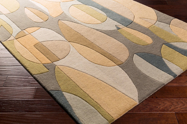 Surya Forum Fm-7007 8' X 8' Hand Tufted Wool Rug - Modern Decor, Medium Pile, Affordable Luxury, India Made Deep Teal Wool Fm7197-312