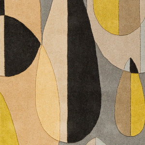 Surya Forum Fm-7007 8' X 8' Hand Tufted Wool Rug - Modern Decor, Medium Pile, Affordable Luxury, India Made Black Wool Fm7198-810kdny