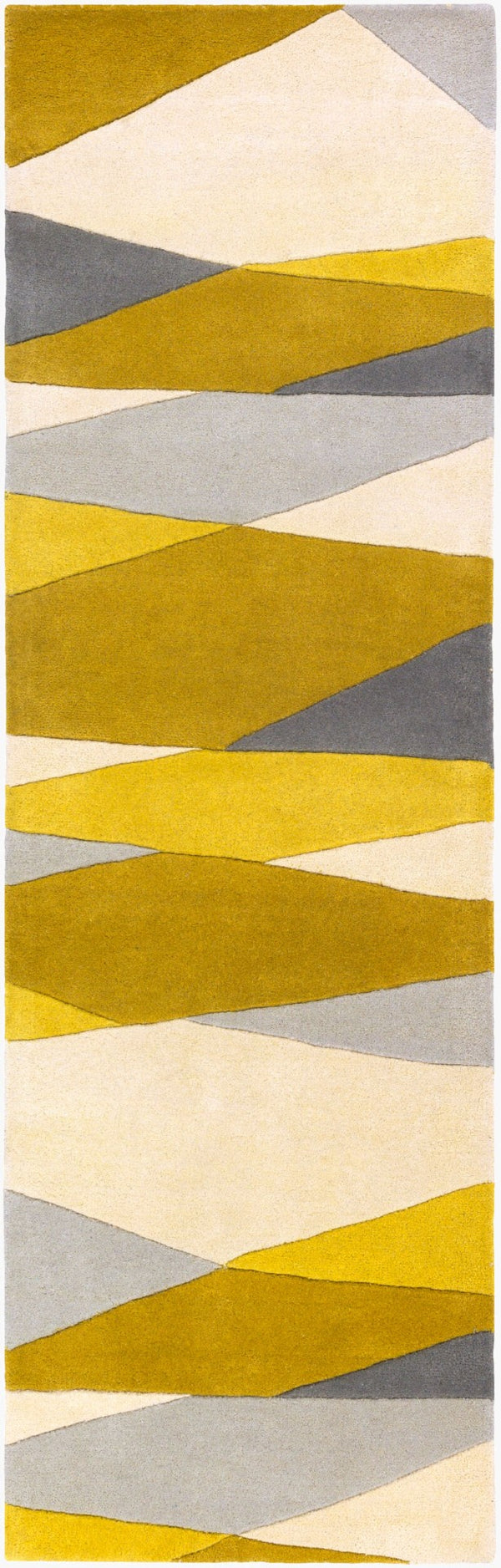 Livabliss Forum Hand Tufted Wool Area Rug with High Low Pile Texture for Living Room Ivory, Tan 3' x 12' FM7203-312