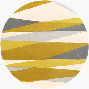 Livabliss Forum Hand Tufted Wool Area Rug with High Low Pile Texture for Living Room Ivory, Tan 9'9" x 9'9" Round FM7203-99RD