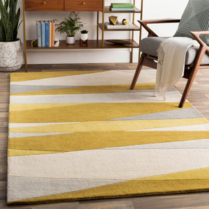 Livabliss Forum Hand Tufted Wool Area Rug with High Low Pile Texture for Living Room Ivory, Tan 9' x 12' FM7203-912