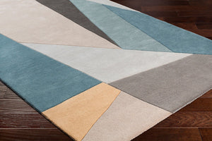Livabliss Forum Hand Tufted Wool Area Rug Geometric Pattern for Living Room or Dining Space Dusty Sage, Sag 7'6" x 9'6" FM7223-7696