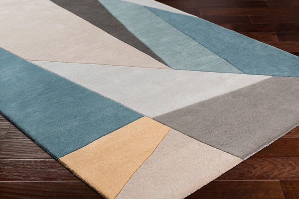 Livabliss Forum Hand Tufted Wool Area Rug Geometric Pattern for Living Room or Dining Space Dusty Sage, Sag 7'6" x 9'6" FM7223-7696
