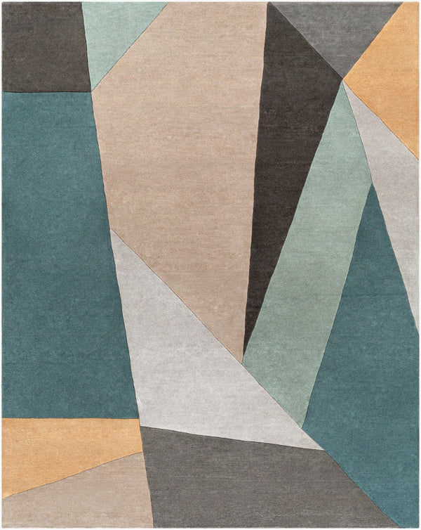 Livabliss Forum Hand Tufted Wool Area Rug Geometric Pattern for Living Room or Dining Space Dusty Sage, Sag 7'6" x 9'6" FM7223-7696