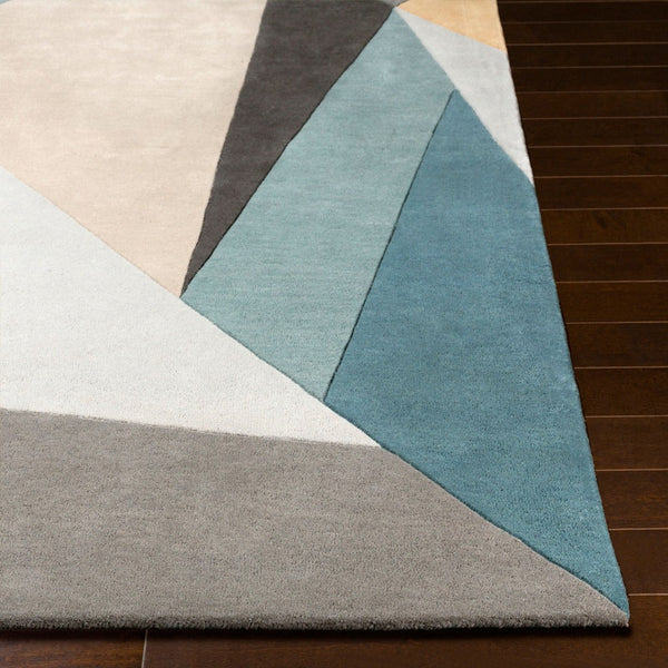 Livabliss Forum Hand Tufted Wool Area Rug Geometric Pattern for Living Room or Dining Space Dusty Sage, Sag 7'6" x 9'6" FM7223-7696