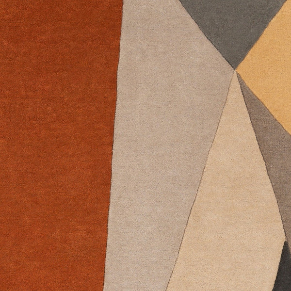 Livabliss Forum Hand Tufted Wool Area Rug with High Low Pile for Living and Dining Rooms Rust, Charcoal 12' x 15' FM7224-1215