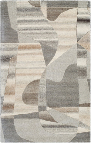 Livabliss Forum Hand Tufted Wool Area Rug with High Low Pile Texture for Spacious Living Rooms Taupe, Sandston 2' x 3' FM7234-23