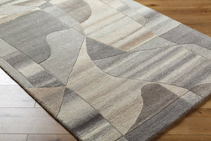 Livabliss Forum Hand Tufted Wool Area Rug with High Low Pile Texture for Spacious Living Rooms Taupe, Sandston 2' x 3' FM7234-23