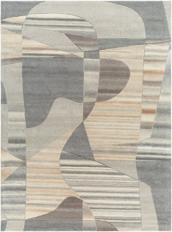 Livabliss Forum Hand Tufted Wool Area Rug with High Low Pile Texture for Spacious Living Rooms Taupe, Sandston 8' x 11' FM7234-811