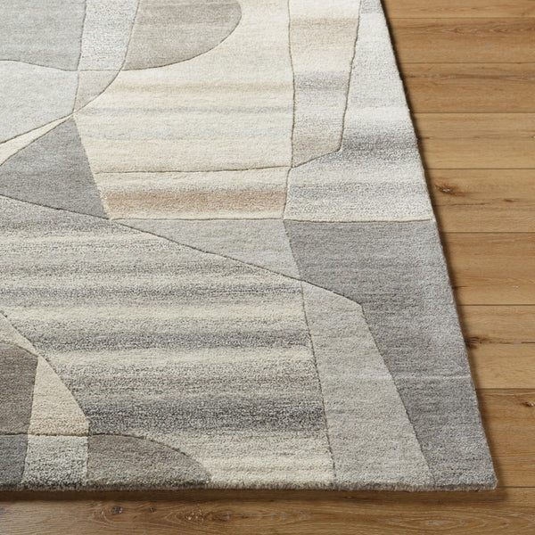 Livabliss Forum Hand Tufted Wool Area Rug with High Low Pile Texture for Spacious Living Rooms Taupe, Sandston 2' x 3' FM7234-23