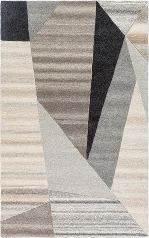 Livabliss Forum Hand Tufted Wool Area Rug High Low Pile Formal Living Room Floor Accent Charcoal, Ash G 5' x 8' FM7236-58