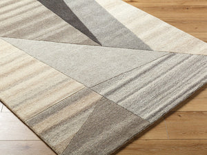 Livabliss Forum Hand Tufted Wool Area Rug High Low Pile Formal Living Room Floor Accent Charcoal, Ash G 5' x 8' FM7236-58