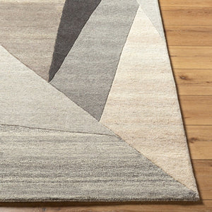 Livabliss Forum Hand Tufted Wool Area Rug High Low Pile Formal Living Room Floor Accent Charcoal, Ash G 5' x 8' FM7236-58