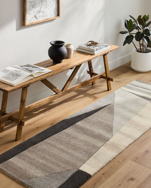 Livabliss Forum Hand Tufted Wool Area Rug High Low Pile Formal Living Room Floor Accent Charcoal, Ash G 5' x 8' FM7236-58