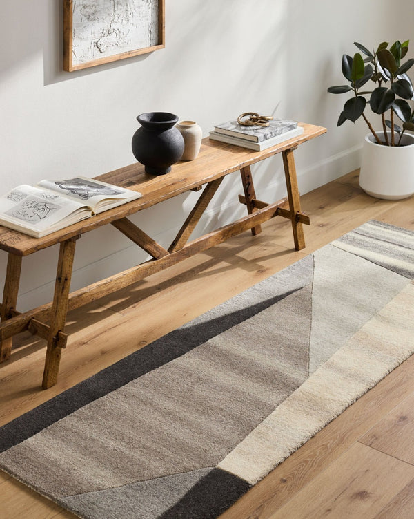 Livabliss Forum Hand Tufted Wool Area Rug High Low Pile Formal Living Room Floor Accent Charcoal, Ash G 5' x 8' FM7236-58