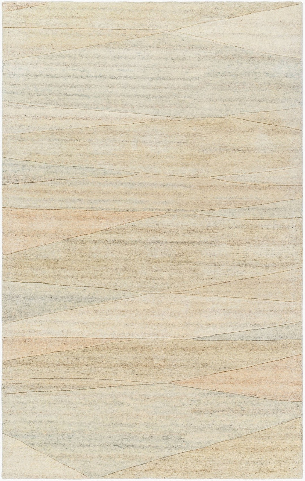 Livabliss Forum Hand Tufted Wool Area Rug High Low Pile Textured Living Room Floor Accent Ivory, Sandston 10' x 14' FM7237-1014