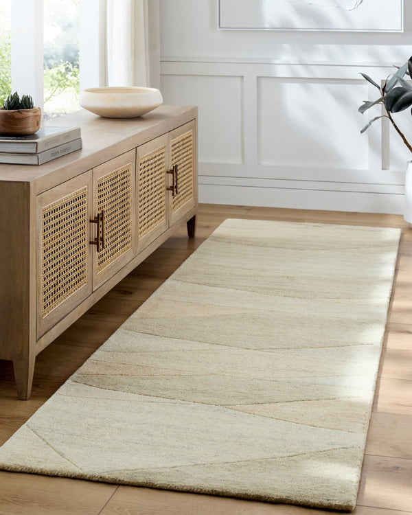 Livabliss Forum Hand Tufted Wool Area Rug High Low Pile Textured Living Room Floor Accent Ivory, Sandston 10' x 14' FM7237-1014