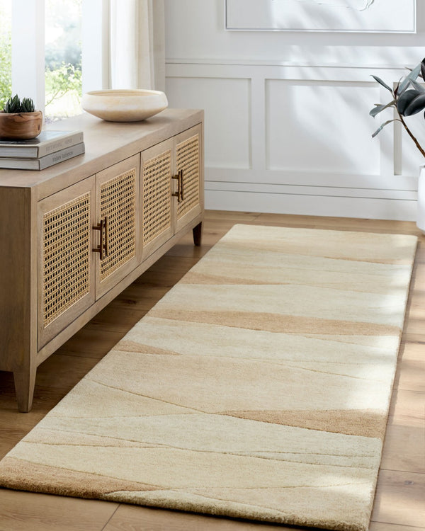 Livabliss Forum Hand Tufted Wool Area Rug High Low Pile Texture for Large Living Spaces Beige, Sandston 2' x 3' FM7239-23