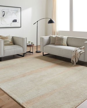 Livabliss Forum Hand Tufted Wool Accent Rug with High Low Pile Texture for Entryway or Bedside Beige, Sandston 2'6" x 8' FM7240-268