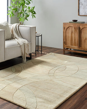 Livabliss Forum Hand Tufted Wool Accent Rug High Low Pile Artisan Crafted for Entryways Beige, Sandston 2'6" x 8' FM7241-268