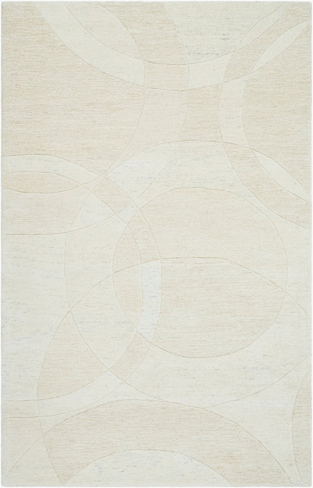Livabliss Forum Hand Tufted Wool Area Rug Textured High Low Pile for Living Dining Spaces Ivory, Cream 2'6" x 8' FM7242-268