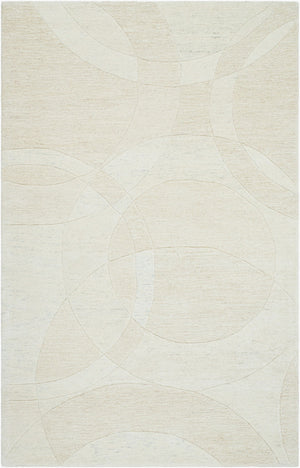 Livabliss Forum Hand Tufted Wool Area Rug Textured High Low Pile for Living Dining Spaces Ivory, Cream 2'6" x 8' FM7242-268