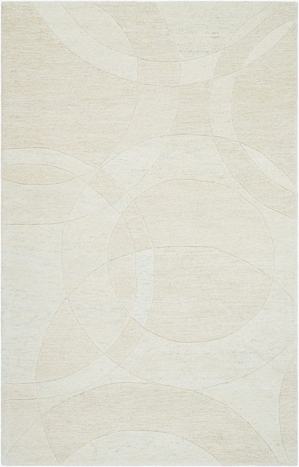 Livabliss Forum Hand Tufted Wool Area Rug Textured High Low Pile for Living Dining Spaces Ivory, Cream 2'6" x 8' FM7242-268