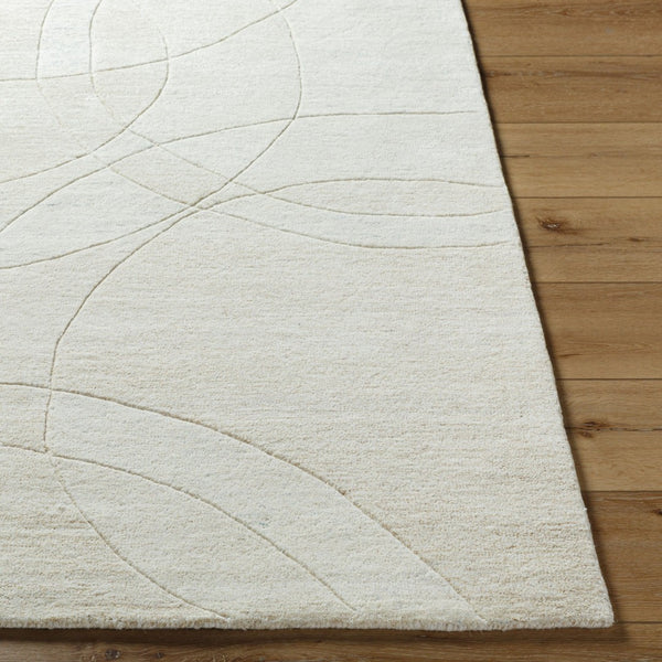 Livabliss Forum Hand Tufted Wool Area Rug Textured High Low Pile for Living Dining Spaces Ivory, Cream 2'6" x 8' FM7242-268