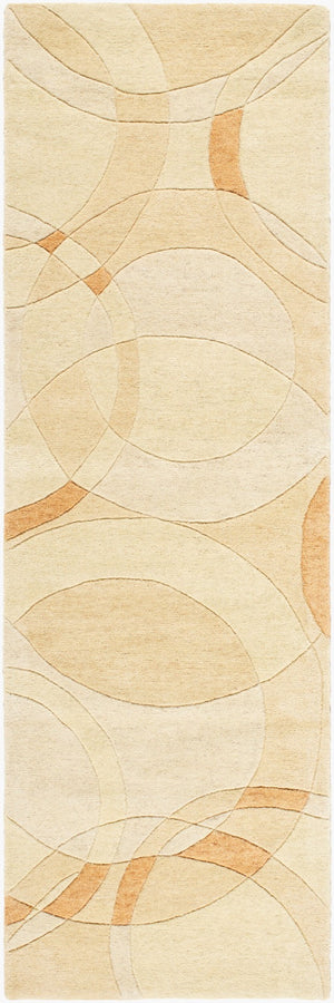 Livabliss Forum Hand Tufted Wool Area Rug with High Low Pile for Large Living Spaces Beige, Sand 2'6" x 8' FM7243-268
