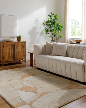 Livabliss Forum Hand Tufted Wool Area Rug with High Low Pile Texture for Large Living Rooms Beige, Sandston 2'6" x 8' FM7244-268
