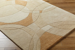 Livabliss Forum Hand Tufted Wool Area Rug with High Low Pile Texture for Large Living Rooms Beige, Sandston 5' x 8' FM7244-58