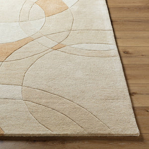 Livabliss Forum Hand Tufted Wool Area Rug with High Low Pile Texture for Large Living Rooms Beige, Sandston 5' x 8' FM7244-58