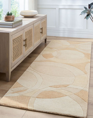 Livabliss Forum Hand Tufted Wool Area Rug with High Low Pile Texture for Large Living Rooms Beige, Sandston 5' x 8' FM7244-58
