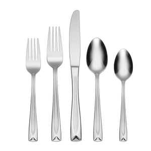 Lenox Oneida Lincoln 45 Piece Everyday Flatware Set, Service for 8 Metallic, STAINLESS METAL T837045AL20