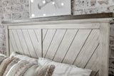 English Elm Steve Silver - Bear Creek - Queen Bed - Whitewashed Gray