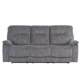 Parker House Cooper - Shadow Grey Manual Glider Reclining Sofa And Two Recliners Grey 100% Polyester (S) Mcoo-311-sgr