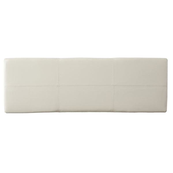 English Elm Glouster Bench Style Pu Leather Storage Ottoman with Soft Close Lid for Bedroom Ivory 57742.00IVY