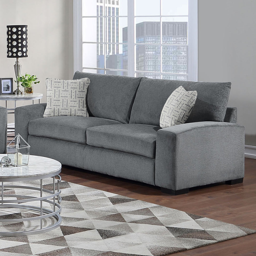 Porter Designs Clayton Modern Upholstered Sofa Collection - Chic Style For Elegant Living Spaces Gray Fabric 01-207-01-4345
