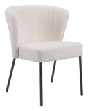 Aimee Dining Chair - Set of 2 Cream 109677 Zuo Modern